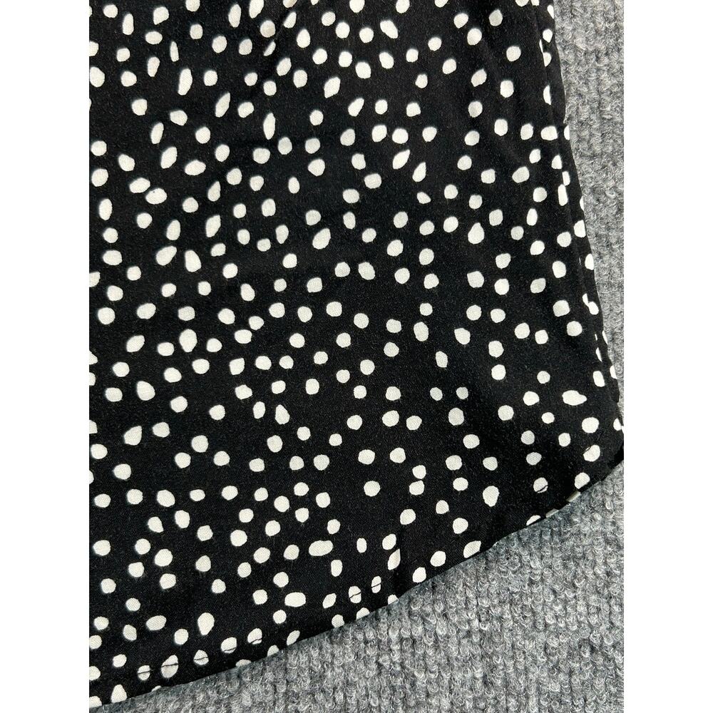 H&M Sleeveless Button Front Blouse Women's Size 8 Black White Polka Dot Top - Picture 4 of 6